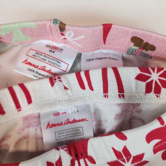 Hanna Andersson sz 100 / 4 pajama pants Christmas gnomes - Picture 3 of 6